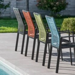 Niehoff Cervo Stapelsessel Aluminium/Rope Anthrazit/Grün 5 Niehoff Cervo Stapelsessel Aluminium/Rope Anthrazit/Grün -Garten Leben niehoff cervo stapelsessel aluminium rope 1352090 2