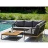 Niehoff Freeport Ecklounge 4-tlg. Mit Tisch 89x89cm Anthrazit -Garten Leben niehoff freeport loungeecke 4 tlg mit tisch 89x89cm 1412084 1
