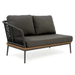 Niehoff Freeport Ecklounge 4-tlg. Mit Tisch 89x89cm Anthrazit -Garten Leben niehoff freeport loungeecke 4 tlg mit tisch 89x89cm 1412084 3