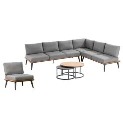 Niehoff Serra Ecklounge 6-tlg. Aluminium/Canvas Anthrazit -Garten Leben niehoff serra loungeecke 6 tlg aluminium canvas 1414746 2