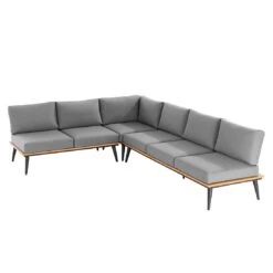 Niehoff Serra Ecklounge 6-tlg. Aluminium/Canvas Anthrazit -Garten Leben niehoff serra loungeecke 6 tlg aluminium canvas 1414746 4
