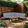 OUTLIV. Oktava Ecklounge 3-tlg. Aluminium/Olefin Charcoal/Grey -Garten Leben oktava loungeset 3 tlg aluminium polsterr 1392174 1