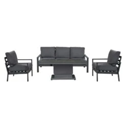 OUTLIV. Atlanta Loungeset 4-tlg. Aluminium/Polyester Anthrazit/Grau 5 OUTLIV. Atlanta Loungeset 4-tlg. Aluminium/Polyester Anthrazit/Grau -Garten Leben outliv atlanta loungeset 4 tlg aluminium polyester 1486224 2