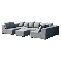 OUTLIV. Buddha Loungeset 6-tlg. Sunbrella Schwarz/Flanelle -Garten Leben outliv buddha loungegruppe 6tlg sunbrella schwarz flanelle 1195659 2