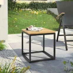 OUTLIV. Flora Beistelltisch 40x41x42cm Stahl/Wildeiche Schwarz/Wildeiche -Garten Leben outliv by detlef steves flora beistelltisch 40x41x42cm stahl wildeiche 1354136 6