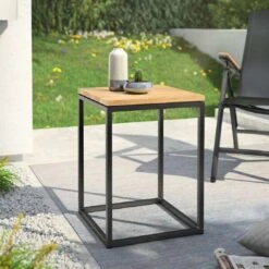 OUTLIV. Flora Beistelltisch 40x41x55cm Stahl/Wildeiche Schwarz/Wildeiche -Garten Leben outliv by detlef steves flora beistelltisch 40x41x55cm stahl wildeiche 1354158 6