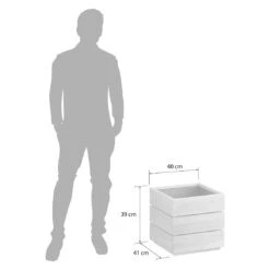 OUTLIV. Flora Pflanzgefäß Wildeiche -Garten Leben outliv by detlef steves flora pflanzgefaess 40x41x39cm wildeiche 1354081 5
