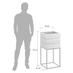OUTLIV. Flora Pflanztopf 40x41x92cm Schwarz/Wildeiche -Garten Leben outliv by detlef steves flora pflanztopf 40x41x92cm 1354169 6