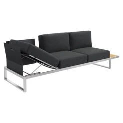 OUTLIV. Capri Gartensofa Schwarz 19 OUTLIV. Capri Gartensofa Schwarz -Garten Leben outliv capri 3 sitzersofa edelstahl teak inklusive kissen schwarz 1168940 6