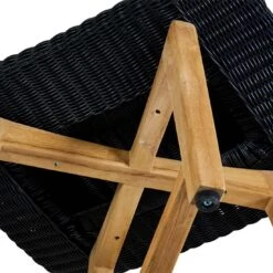 OUTLIV. Clovelly Hocker Teak/Geflecht Natur/Schwarz -Garten Leben outliv clovelly hocker teak recycelt geflecht 1346491 5