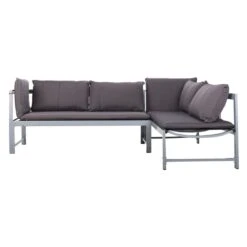 OUTLIV. Ecklounge Aluminium Inkl. Kissen Silber/Grau -Garten Leben outliv eck lounge aluminium inkl kissen silber grau 1228714 4