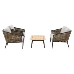 OUTLIV. Falun Loungeset 4-tlg. Aluminium/Rope Anthrazit/Mixed Brown/Ivory -Garten Leben outliv falun sofagruppe 4 tlg aluminium rope 1342762 5