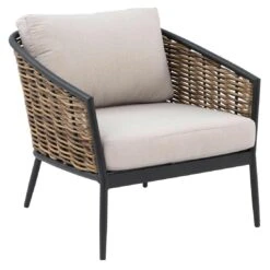 OUTLIV. Falun Loungeset 4-tlg. Aluminium/Rope Anthrazit/Mixed Brown/Ivory -Garten Leben outliv falun sofagruppe 4 tlg aluminium rope 1342762 8