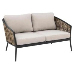 OUTLIV. Falun Loungeset 4-tlg. Aluminium/Rope Anthrazit/Mixed Brown/Ivory -Garten Leben outliv falun sofagruppe 4 tlg aluminium rope 1342762 9
