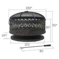 OUTLIV. Feuerkorb Ø80x50cm Stahl Schwarz -Garten Leben outliv feuerkorb durchm80x50cm stahl 1422248 9