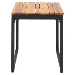 OUTLIV. Floris Hocker Stahl/Akazie Schwarz/Natur -Garten Leben outliv floris hocker stahl akazie 1343213 3