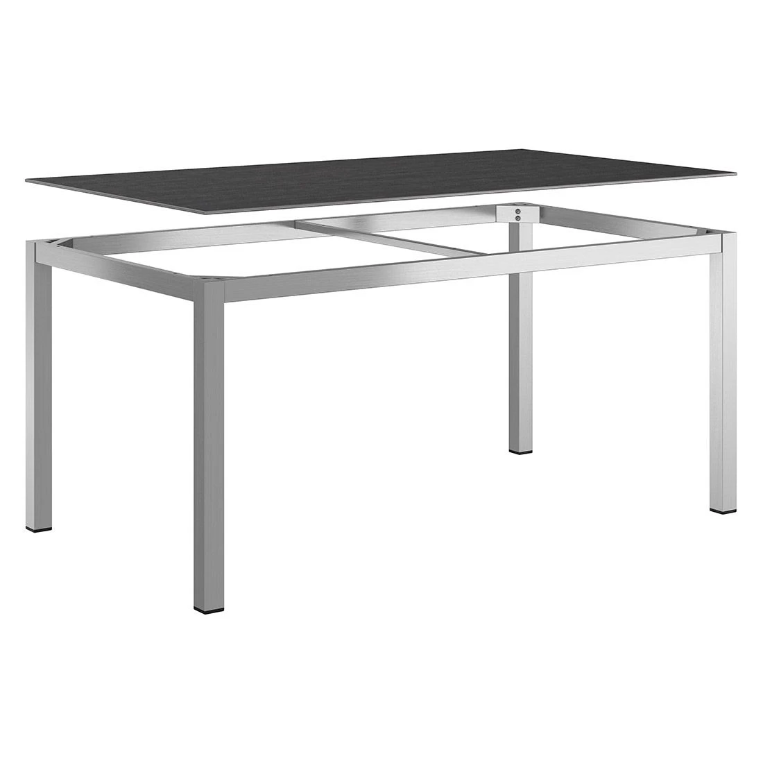 OUTLIV. Gartentisch 160x90cm Edelstahl/Dekton Silber/Bromo 6 OUTLIV. Gartentisch 160x90cm Edelstahl/Dekton Silber/Bromo – Bild 4