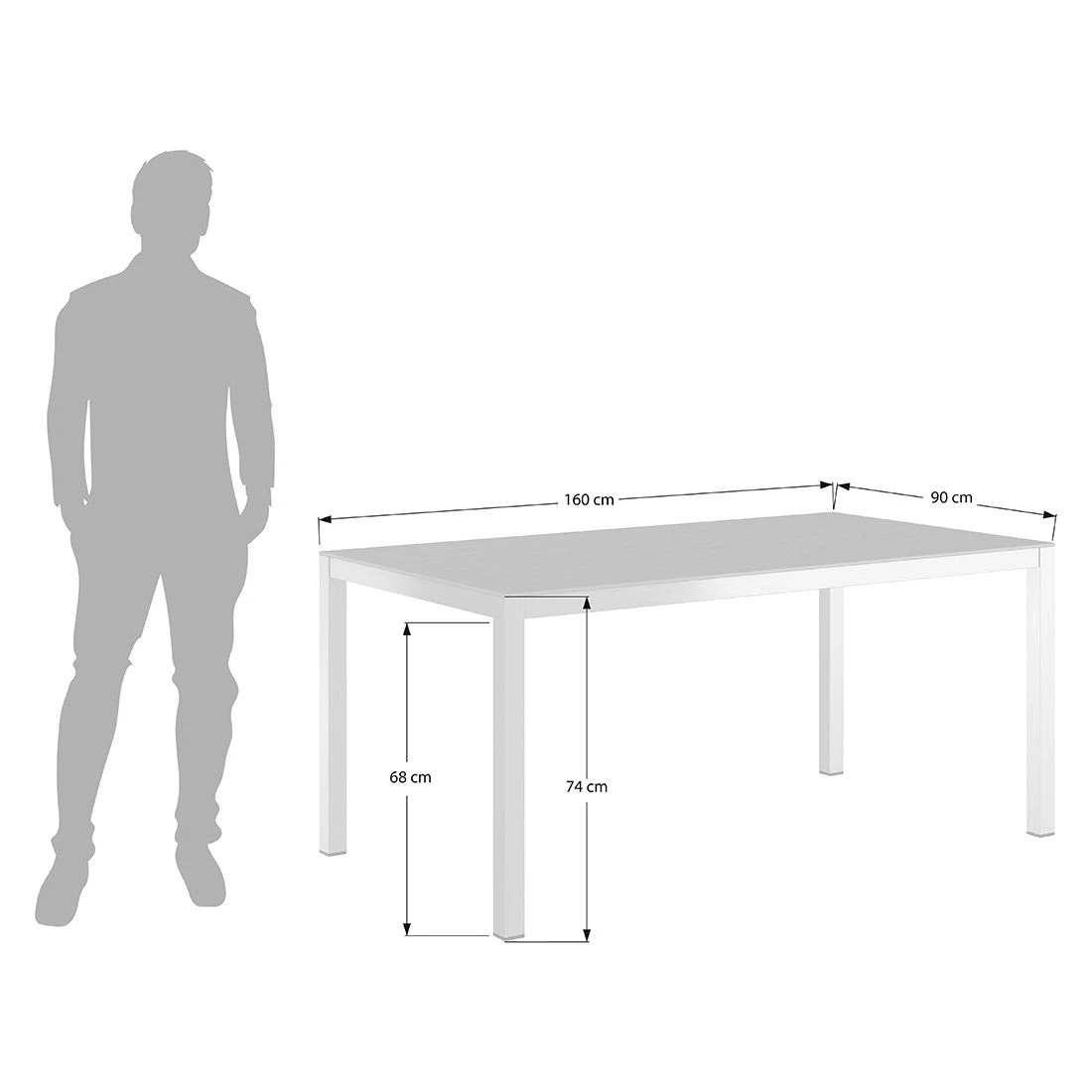 OUTLIV. Gartentisch 160x90cm Edelstahl/Dekton Silber/Bromo 8 OUTLIV. Gartentisch 160x90cm Edelstahl/Dekton Silber/Bromo – Bild 6