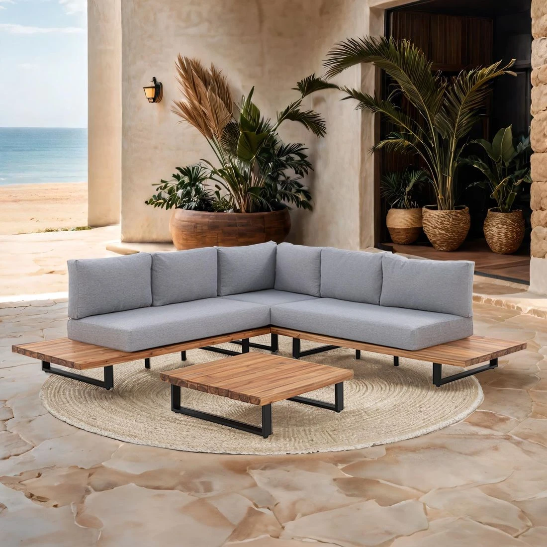 OUTLIV. Haven Ecklounge 3-tlg. Aluminium/Akazie Anthrazit/Natur Anthrazit/Natur 3 OUTLIV. Haven Ecklounge 3-tlg. Aluminium/Akazie Anthrazit/Natur Anthrazit/Natur