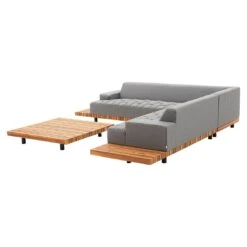 OUTLIV. Icon Ecklounge Teak/Sunbrella Teak/Flanelle -Garten Leben outliv icon loungecke teak sunbrella 1379821 4