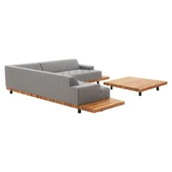 OUTLIV. Icon Ecklounge Teak/Sunbrella Teak/Flanelle -Garten Leben outliv icon loungecke teak sunbrella 1379821 5