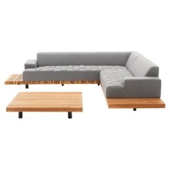OUTLIV. Icon Ecklounge Teak/Sunbrella Teak/Flanelle -Garten Leben outliv icon loungecke teak sunbrella 1379821 6
