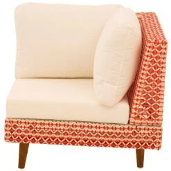 OUTLIV. Jamaika Eck-/Endmodul Aluminium/Geflecht Orange-Rot-Weiß/Weiß -Garten Leben outliv jamaika eckmodul aluminium geflecht orange rot weiss weiss 990916 3