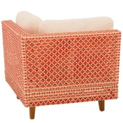 OUTLIV. Jamaika Eck-/Endmodul Aluminium/Geflecht Orange-Rot-Weiß/Weiß -Garten Leben outliv jamaika eckmodul aluminium geflecht orange rot weiss weiss 990916 4