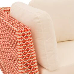 OUTLIV. Jamaika Eck-/Endmodul Aluminium/Geflecht Orange-Rot-Weiß/Weiß -Garten Leben outliv jamaika eckmodul aluminium geflecht orange rot weiss weiss 990916 5