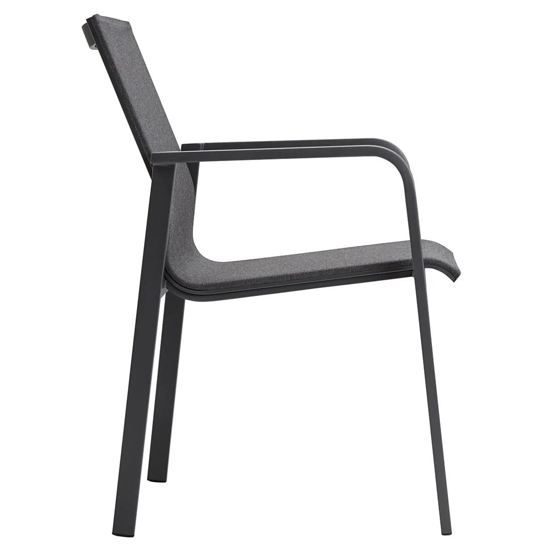 OUTLIV. Julia Stapelsessel Aluminium/Textilene Anthrazit/Coal 4 OUTLIV. Julia Stapelsessel Aluminium/Textilene Anthrazit/Coal – Bild 2