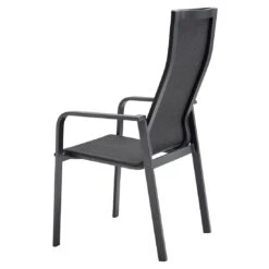 OUTLIV. Julia Stapelsessel Hoch Aluminium/Textilene Anthrazit/Coal -Garten Leben outliv julia stapelsessel hoch aluminium rope 1365609 4