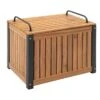 OUTLIV. Bern Gartenbox 60x45cm Stahl/Akazie Schwarz/Natur -Garten Leben outliv ko tao kissenbox 60x45cm akazie 1343092 1