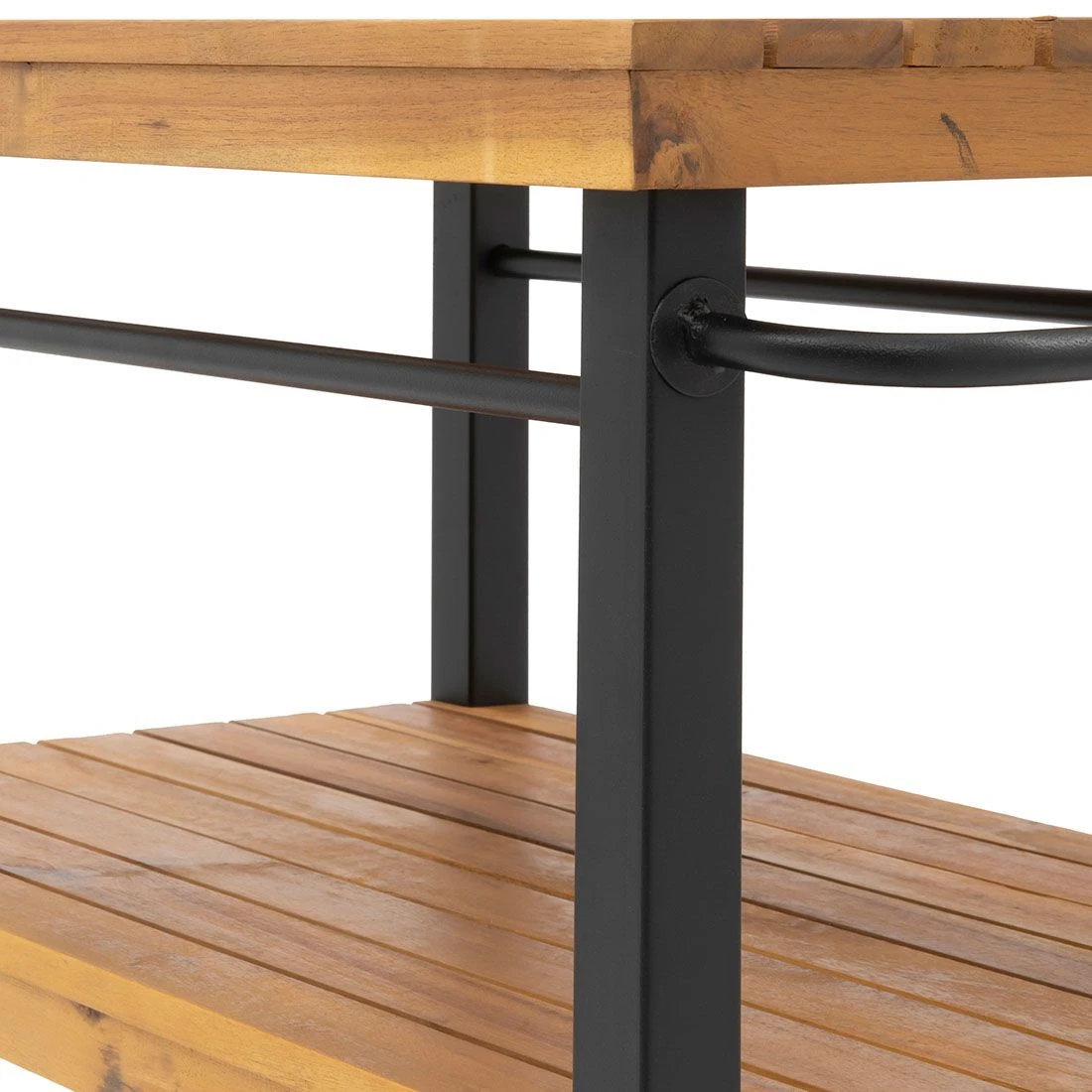 OUTLIV. Bern Servierwagen 66x43x80cm Stahl/Akazie Schwarz/Natur 8 OUTLIV. Bern Servierwagen 66x43x80cm Stahl/Akazie Schwarz/Natur – Bild 6