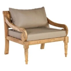 OUTLIV. Korfu Loungesessel Teak/Olefin Natur/Braun -Garten Leben outliv korfu loungesessel teak olefin 1428749 2
