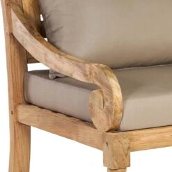 OUTLIV. Korfu Loungesessel Teak/Olefin Natur/Braun -Garten Leben outliv korfu loungesessel teak olefin 1428749 3