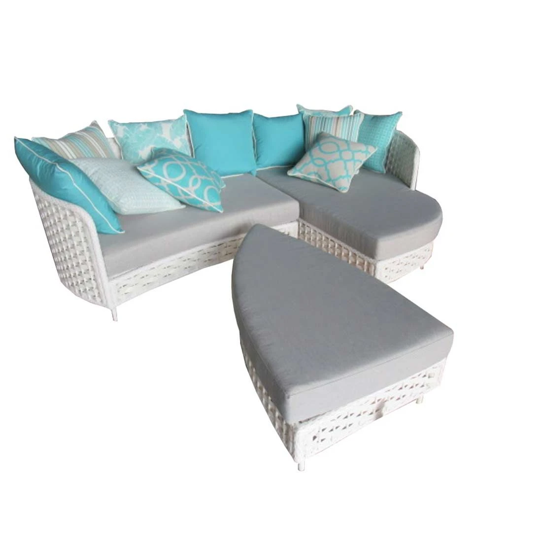 OUTLIV. Korsika Sonneninsel Geflecht Weiß/Grau 3 OUTLIV. Korsika Sonneninsel Geflecht Weiß/Grau