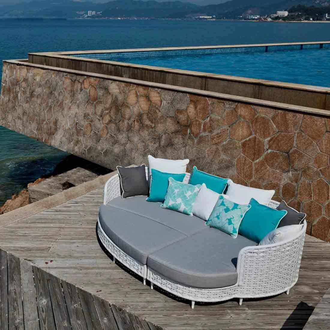 OUTLIV. Korsika Sonneninsel Geflecht Weiß/Grau 4 OUTLIV. Korsika Sonneninsel Geflecht Weiß/Grau – Bild 2