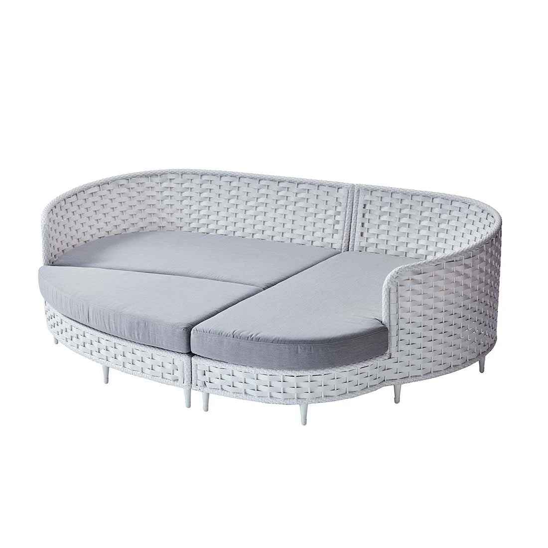 OUTLIV. Korsika Sonneninsel Geflecht Weiß/Grau 5 OUTLIV. Korsika Sonneninsel Geflecht Weiß/Grau – Bild 3