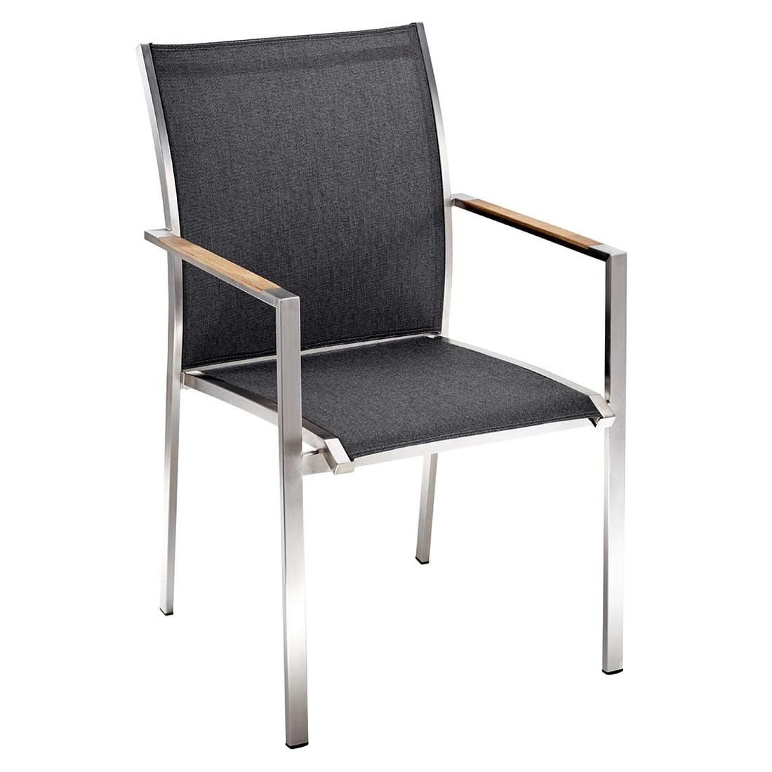 OUTLIV. Kreta Stapelsessel Edelstahl/Textilene Silber/Coal 3 OUTLIV. Kreta Stapelsessel Edelstahl/Textilene Silber/Coal