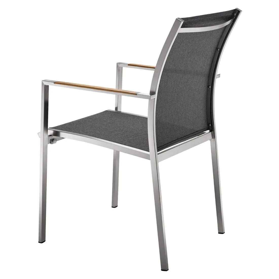 OUTLIV. Kreta Stapelsessel Edelstahl/Textilene Silber/Coal 6 OUTLIV. Kreta Stapelsessel Edelstahl/Textilene Silber/Coal – Bild 4
