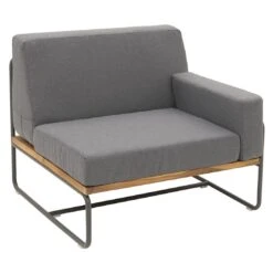 OUTLIV. Largo Ecklounge Stahl/Kunstfaser Anthrazit/Royal Dark Grey -Garten Leben outliv largo loungeecke 5tlg stahl pulver akazie kissen anthrazit grau 1205394 10