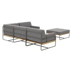 OUTLIV. Largo Ecklounge Stahl/Kunstfaser Anthrazit/Royal Dark Grey -Garten Leben outliv largo loungeecke 5tlg stahl pulver akazie kissen anthrazit grau 1205394 7