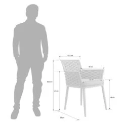 OUTLIV. Leon Diningsessel Aluminium/Rope/Olefin Anthrazit/Anthrazit-Blau-Meliert -Garten Leben outliv leon diningsessel aluminium rope acryl anthrazit anthrazit blau meliert 1171943 9