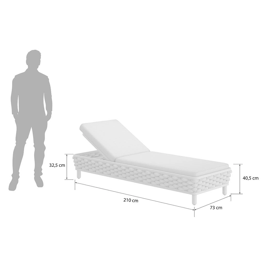 OUTLIV. Leon Gartenliege Aluminium/Rope/Olefin Beige 14 OUTLIV. Leon Gartenliege Aluminium/Rope/Olefin Beige – Bild 12