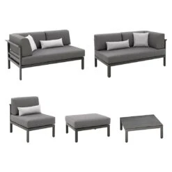 OUTLIV. Leonie Ecklounge 5-tlg. Aluminium/Polyacryl Anthrazit -Garten Leben outliv leonie loungeecke 5 tlg aluminium polster 1415725 3