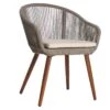 OUTLIV. Lille Gartensessel Akazie/Rope Akazie Geölt/Taupe -Garten Leben outliv lille diningsessel akazie rope akazie geolt olive 1081083 1