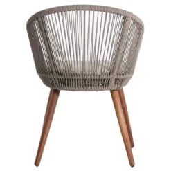 OUTLIV. Lille Gartensessel Akazie/Rope Akazie Geölt/Taupe -Garten Leben outliv lille diningsessel akazie rope akazie geolt olive 1081083 4