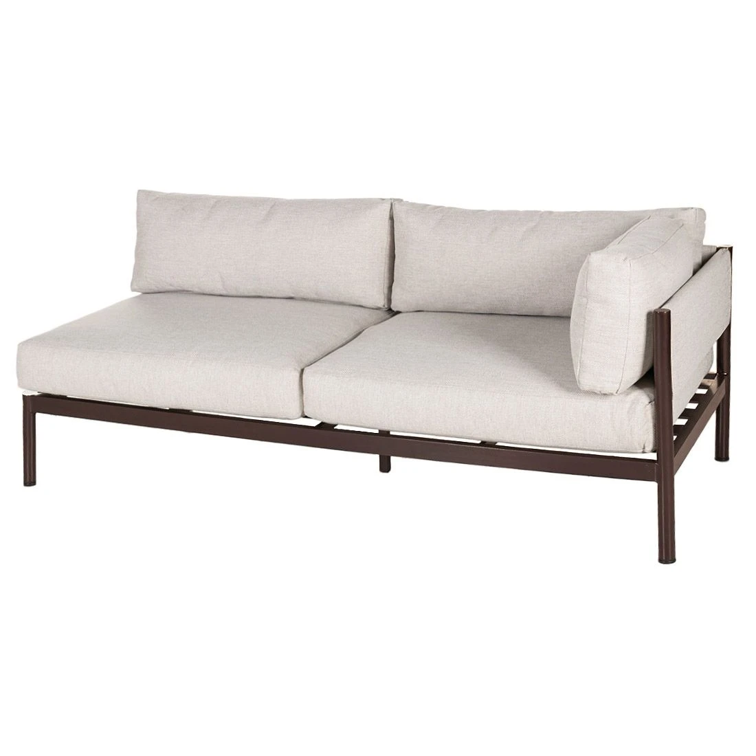 OUTLIV. Loungeset 4tlg. Aluminium/Teak Dunkelbraun/Beige 6 OUTLIV. Loungeset 4tlg. Aluminium/Teak Dunkelbraun/Beige – Bild 4