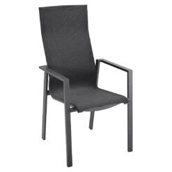 OUTLIV. Mia Stapelsessel Hoch Aluminium/Textilene Anthrazit/Coal