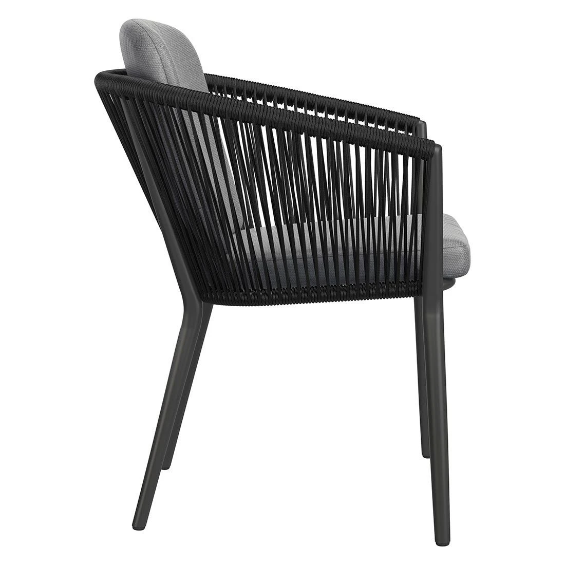 OUTLIV. Monet Gartensessel Aluminium/Rope Inkl. Kissen Schwarz/Dunkelgrau 7 OUTLIV. Monet Gartensessel Aluminium/Rope Inkl. Kissen Schwarz/Dunkelgrau – Bild 5